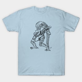 SEEMBO Alien Playing Guitar Guitarist Musician Music Band T-Shirt